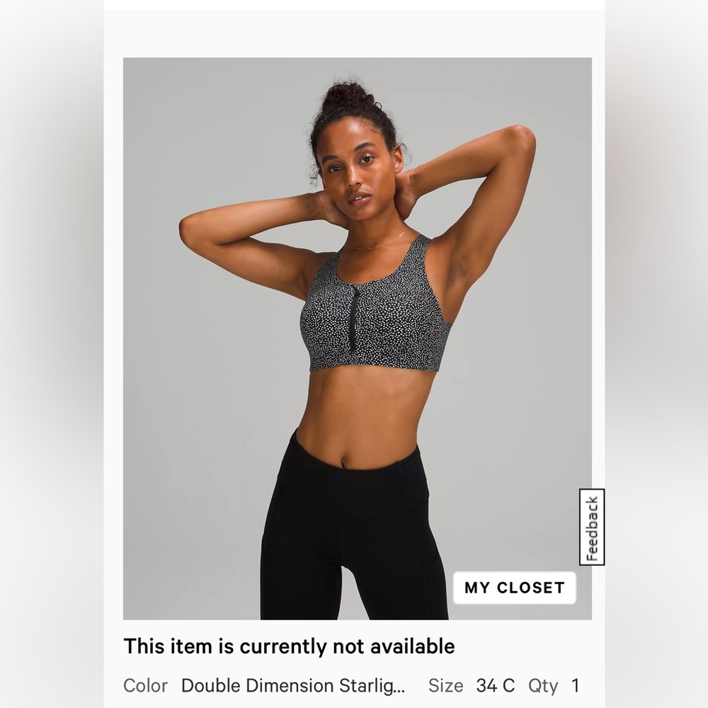Lululemon Enlite Front-Zip Sports Bra